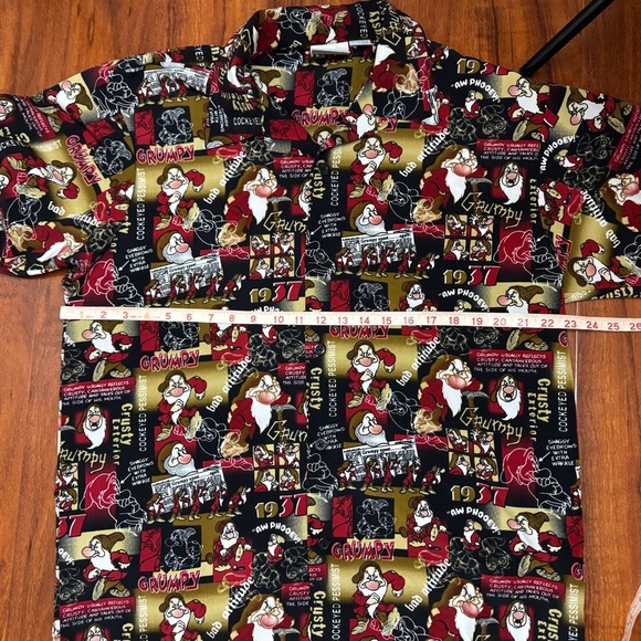 Disneyland Resort Vintage Grumpy Button Up Shirt Size Large - Picture 6 of 7